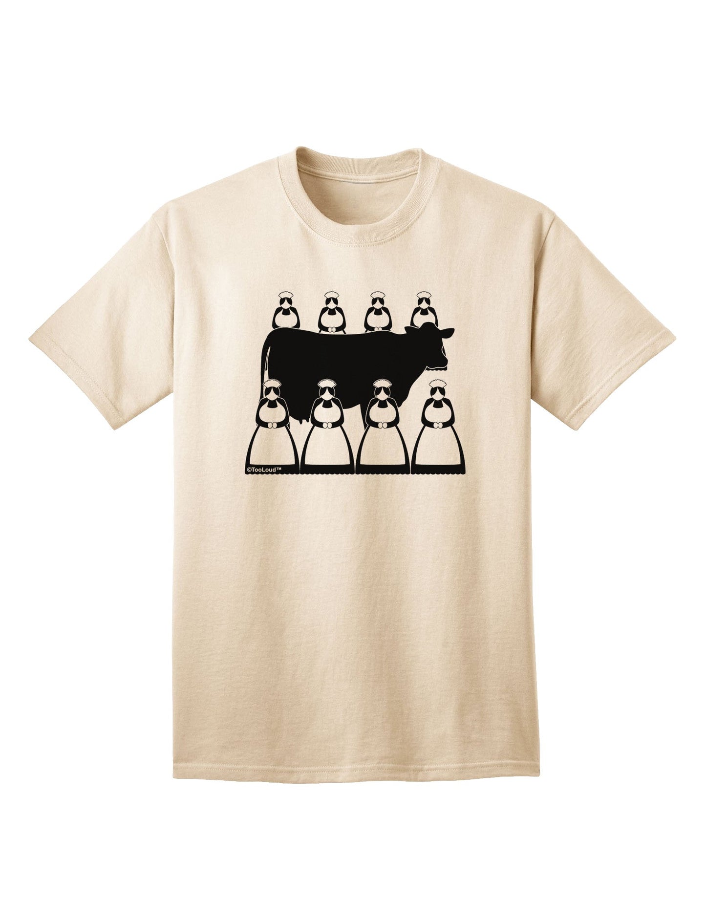 Eight Maids A Milking - Premium Adult T-Shirt for Discerning Shoppers-Mens T-shirts-TooLoud-Natural-Small-Davson Sales