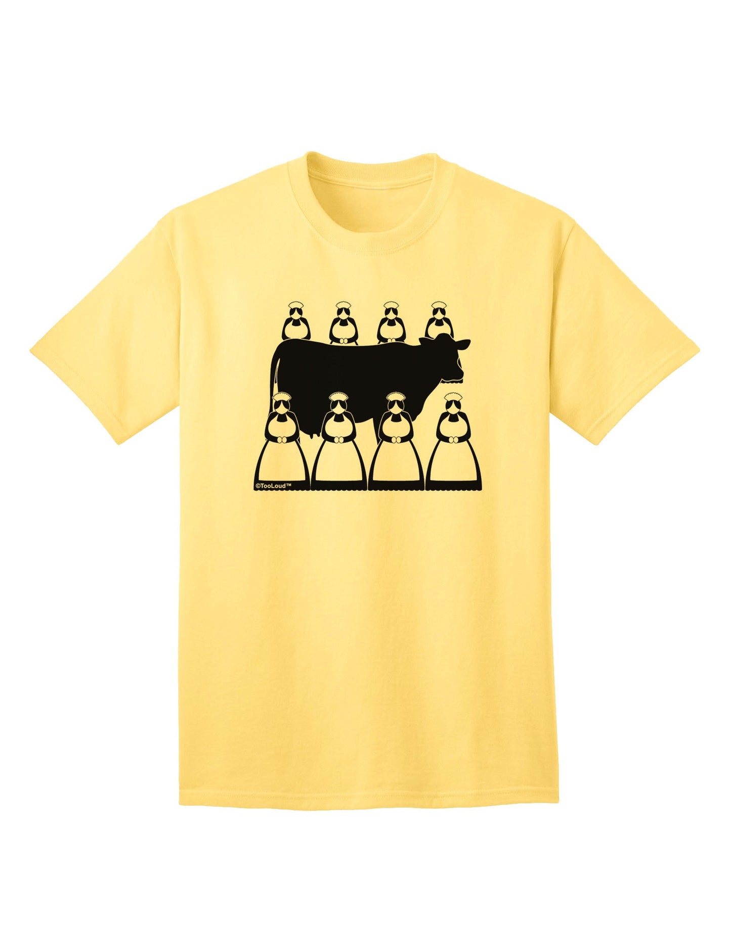 Eight Maids A Milking - Premium Adult T-Shirt for Discerning Shoppers-Mens T-shirts-TooLoud-Yellow-Small-Davson Sales