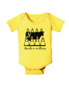 Eight Maids A Milking Text Baby Romper Bodysuit-Baby Romper-TooLoud-Yellow-06-Months-Davson Sales