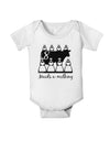 Eight Maids A Milking Text Baby Romper Bodysuit-Baby Romper-TooLoud-White-06-Months-Davson Sales