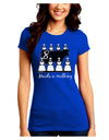 Eight Maids A Milking Text Juniors Crew Dark T-Shirt-T-Shirts Juniors Tops-TooLoud-Royal-Blue-Juniors Fitted Small-Davson Sales