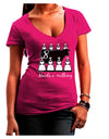 Eight Maids A Milking Text Juniors V-Neck Dark T-Shirt-Womens V-Neck T-Shirts-TooLoud-Hot-Pink-Juniors Fitted Small-Davson Sales