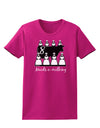 Eight Maids A Milking Text Womens Dark T-Shirt-TooLoud-Hot-Pink-Small-Davson Sales