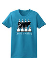 Eight Maids A Milking Text Womens Dark T-Shirt-TooLoud-Turquoise-X-Small-Davson Sales