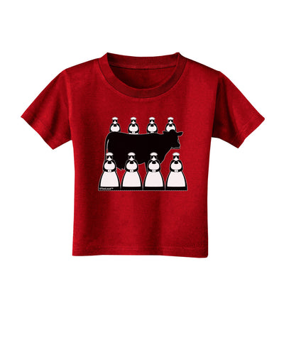 Eight Maids A Milking Toddler T-Shirt Dark-Toddler T-Shirt-TooLoud-Red-2T-Davson Sales