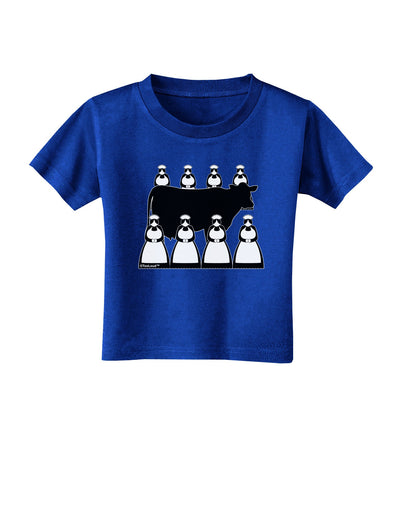 Eight Maids A Milking Toddler T-Shirt Dark-Toddler T-Shirt-TooLoud-Royal-Blue-2T-Davson Sales