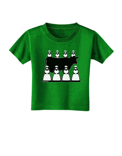 Eight Maids A Milking Toddler T-Shirt Dark-Toddler T-Shirt-TooLoud-Clover-Green-2T-Davson Sales