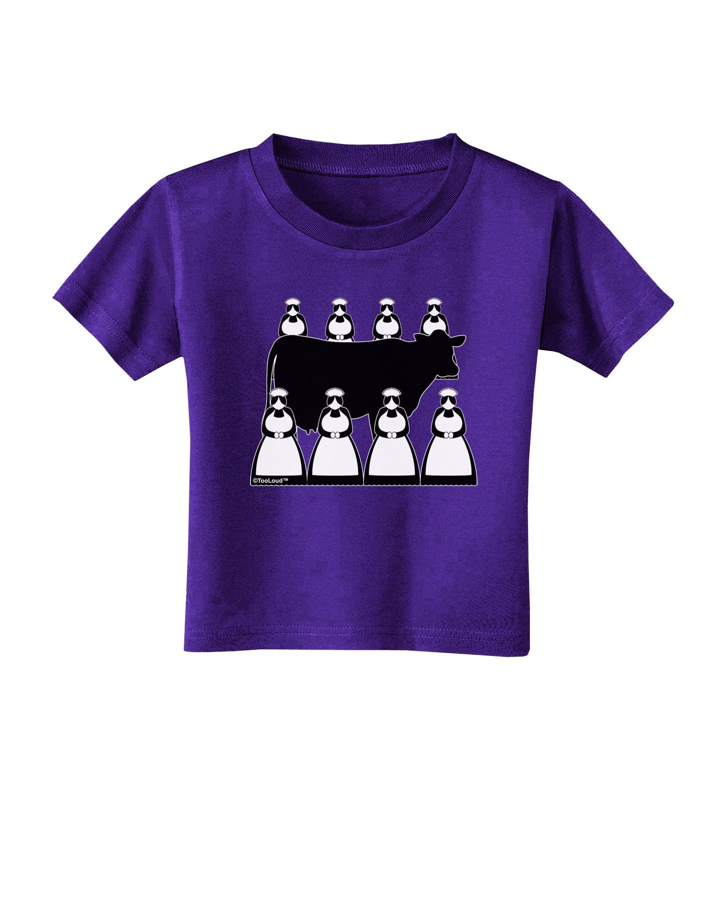 Eight Maids A Milking Toddler T-Shirt Dark-Toddler T-Shirt-TooLoud-Purple-2T-Davson Sales