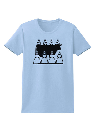 Eight Maids A Milking Womens T-Shirt-Womens T-Shirt-TooLoud-Light-Blue-X-Small-Davson Sales