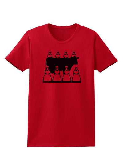 Eight Maids A Milking Womens T-Shirt-Womens T-Shirt-TooLoud-Red-X-Small-Davson Sales