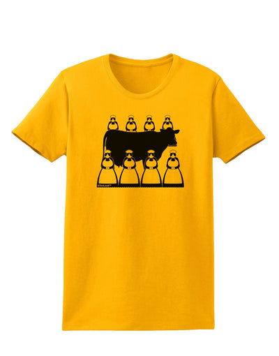 Eight Maids A Milking Womens T-Shirt-Womens T-Shirt-TooLoud-Gold-X-Small-Davson Sales