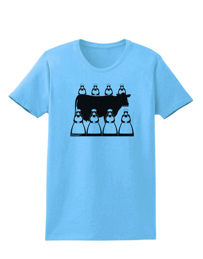 Eight Maids A Milking Womens T-Shirt-Womens T-Shirt-TooLoud-Aquatic-Blue-X-Small-Davson Sales