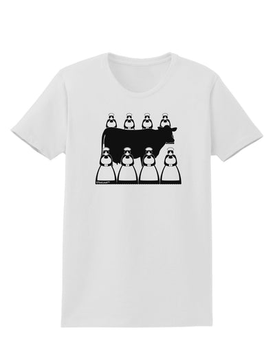 Eight Maids A Milking Womens T-Shirt-Womens T-Shirt-TooLoud-White-X-Small-Davson Sales