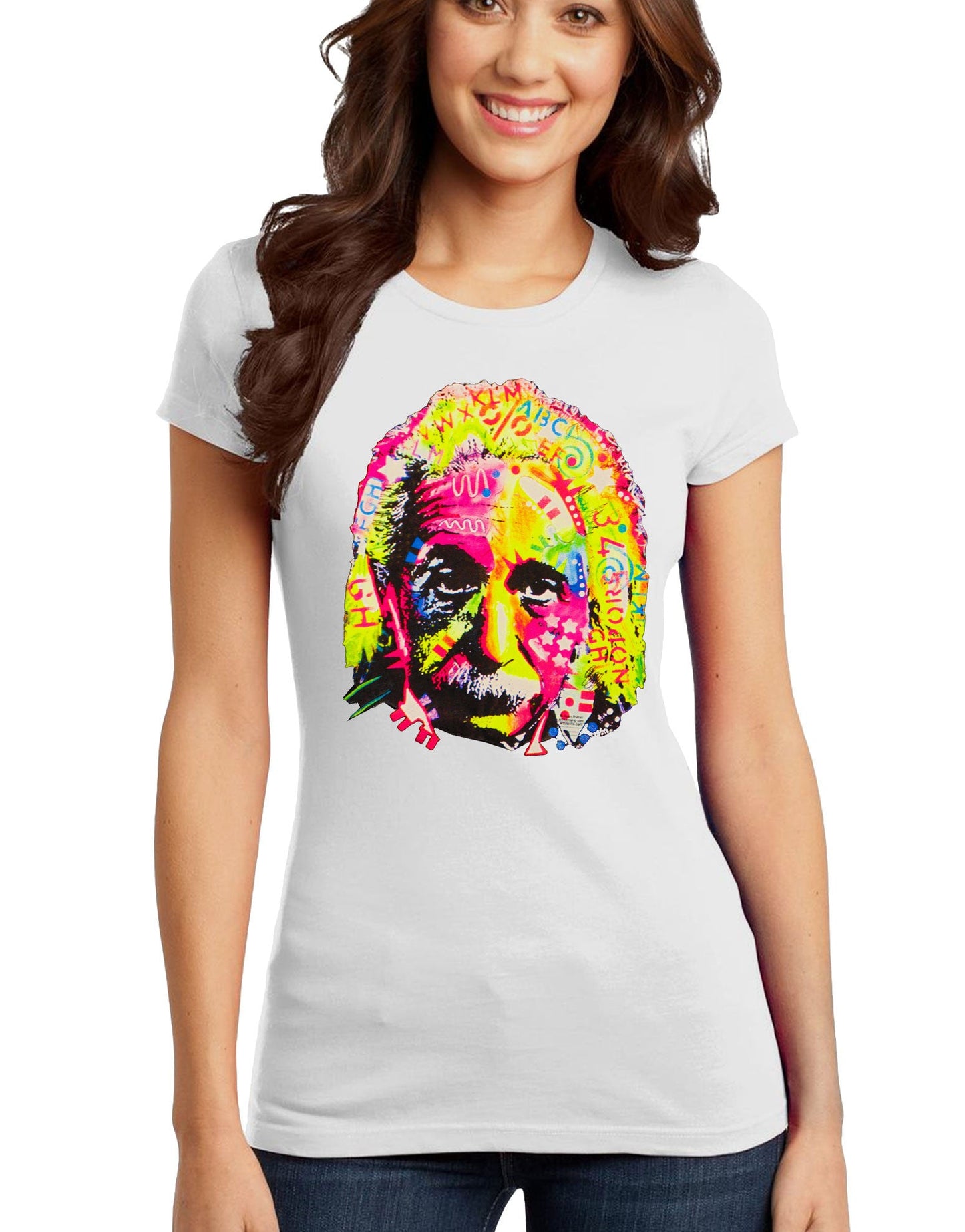 Neon Light Head Juniors T-Shirt-Womens Juniors T-Shirt-TooLoud-White-Xtra-Small-Davson Sales