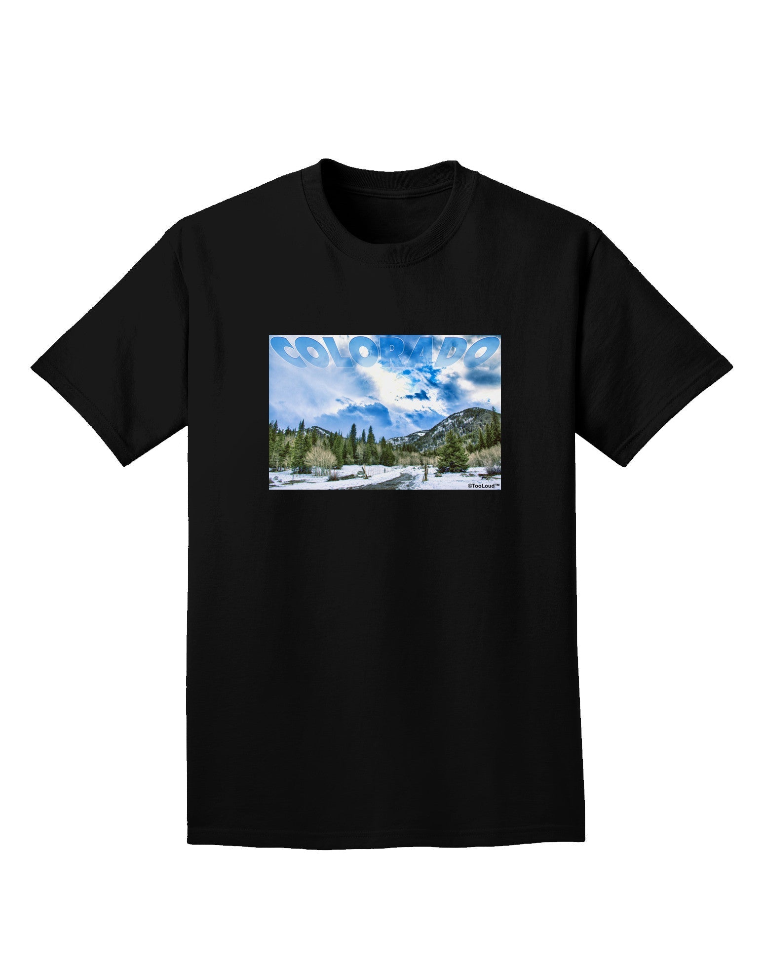 El Dora CO with Text Adult Dark T-Shirt-Mens T-Shirt-TooLoud-Black-Small-Davson Sales