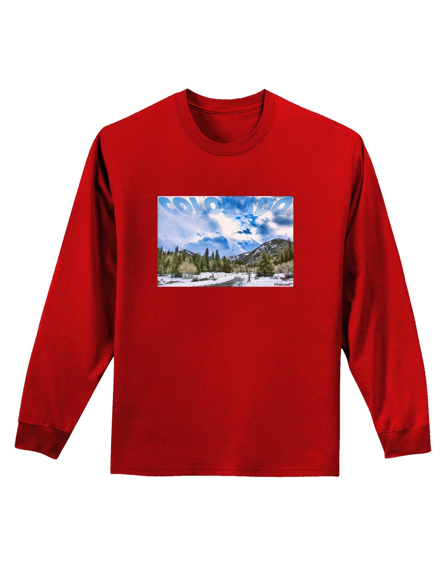 El Dora CO with Text Adult Long Sleeve Dark T-Shirt-TooLoud-Red-Small-Davson Sales
