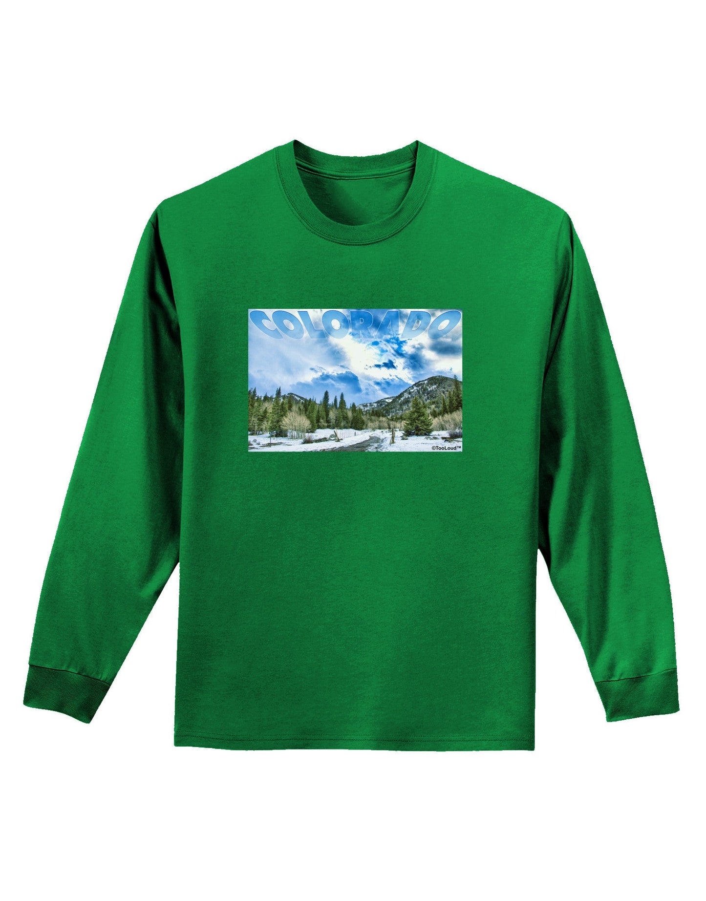 El Dora CO with Text Adult Long Sleeve Dark T-Shirt-TooLoud-Kelly-Green-Small-Davson Sales