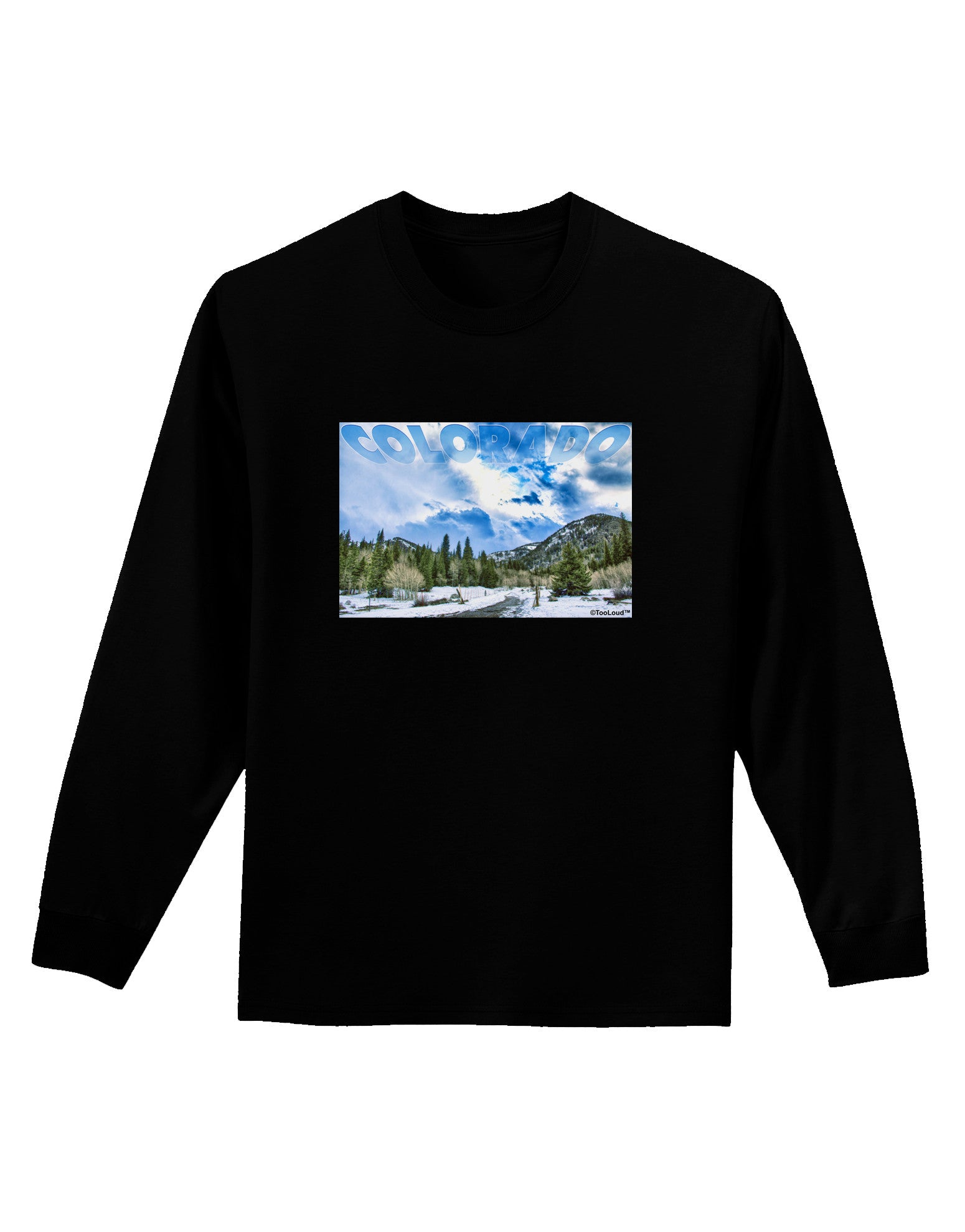 El Dora CO with Text Adult Long Sleeve Dark T-Shirt-TooLoud-Black-Small-Davson Sales