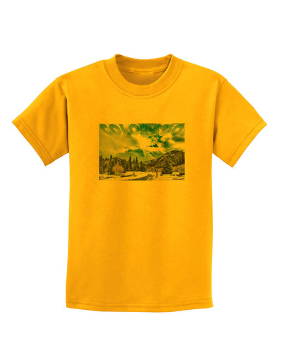 El Dora CO with Text Childrens T-Shirt-Childrens T-Shirt-TooLoud-Gold-X-Small-Davson Sales