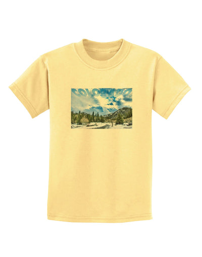 El Dora CO with Text Childrens T-Shirt-Childrens T-Shirt-TooLoud-Daffodil-Yellow-X-Small-Davson Sales