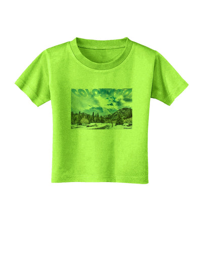 El Dora CO with Text Toddler T-Shirt-Toddler T-Shirt-TooLoud-Lime-Green-2T-Davson Sales