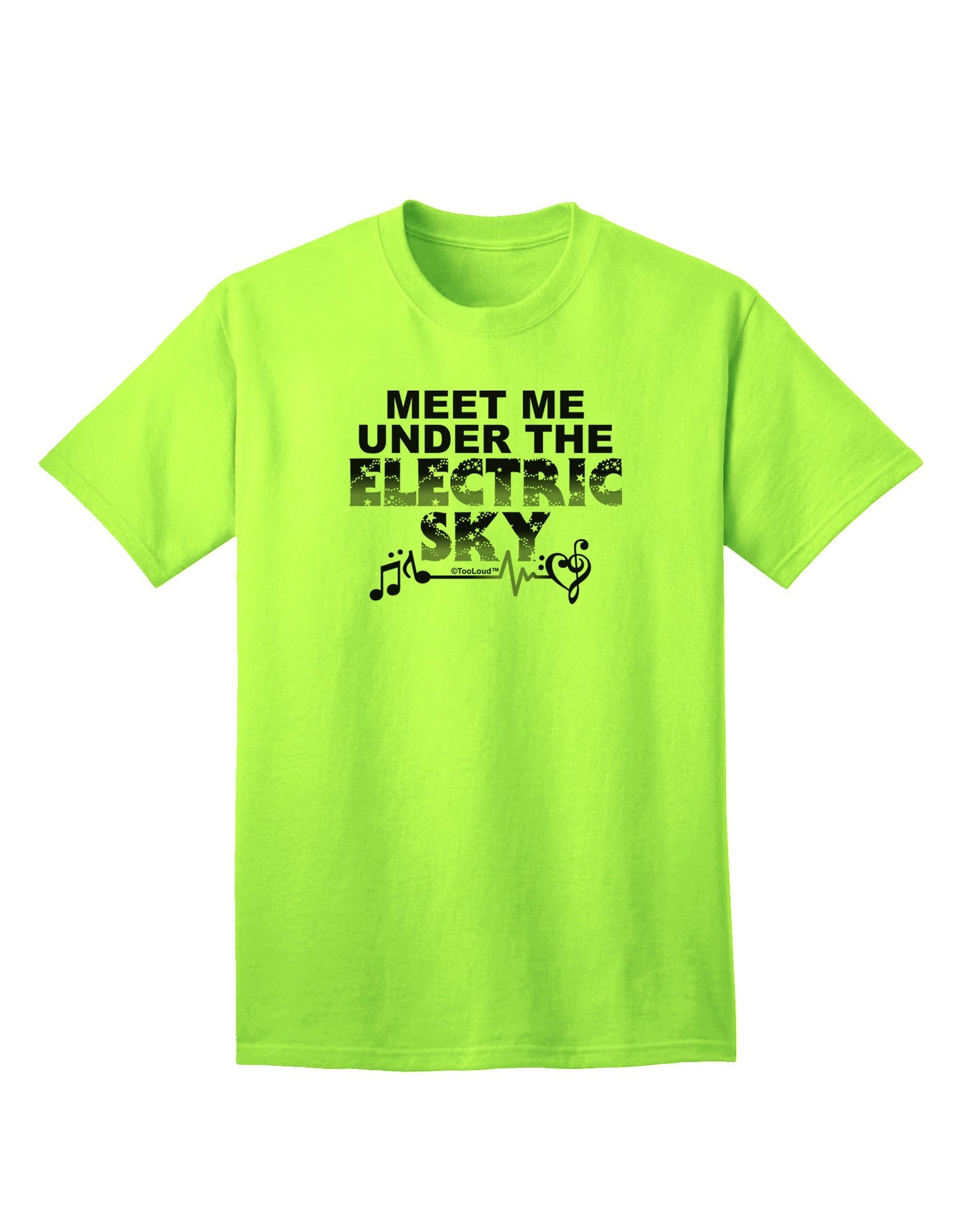 Electric Sky BnW Adult T-Shirt-Mens T-Shirt-TooLoud-Neon-Green-Small-Davson Sales