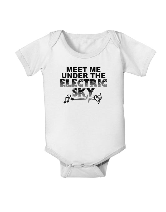 Electric Sky BnW Baby Romper Bodysuit-Baby Romper-TooLoud-White-06-Months-Davson Sales