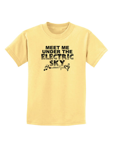 Electric Sky BnW Childrens T-Shirt-Childrens T-Shirt-TooLoud-Daffodil-Yellow-X-Small-Davson Sales