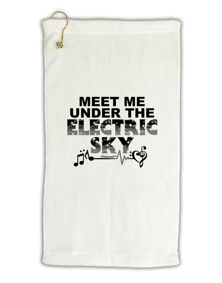 Electric Sky BnW Micro Terry Gromet Golf Towel 16 x 25 inch-Golf Towel-TooLoud-White-Davson Sales