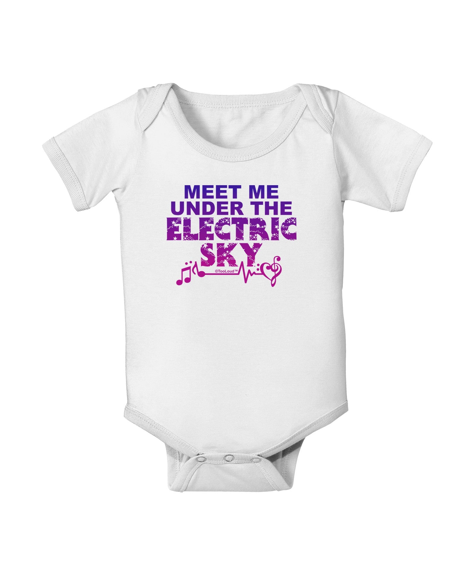 Electric Sky Color Baby Romper Bodysuit-Baby Romper-TooLoud-White-06-Months-Davson Sales
