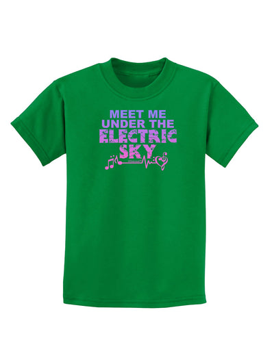 Electric Sky Color Childrens Dark T-Shirt-Childrens T-Shirt-TooLoud-Kelly-Green-X-Small-Davson Sales