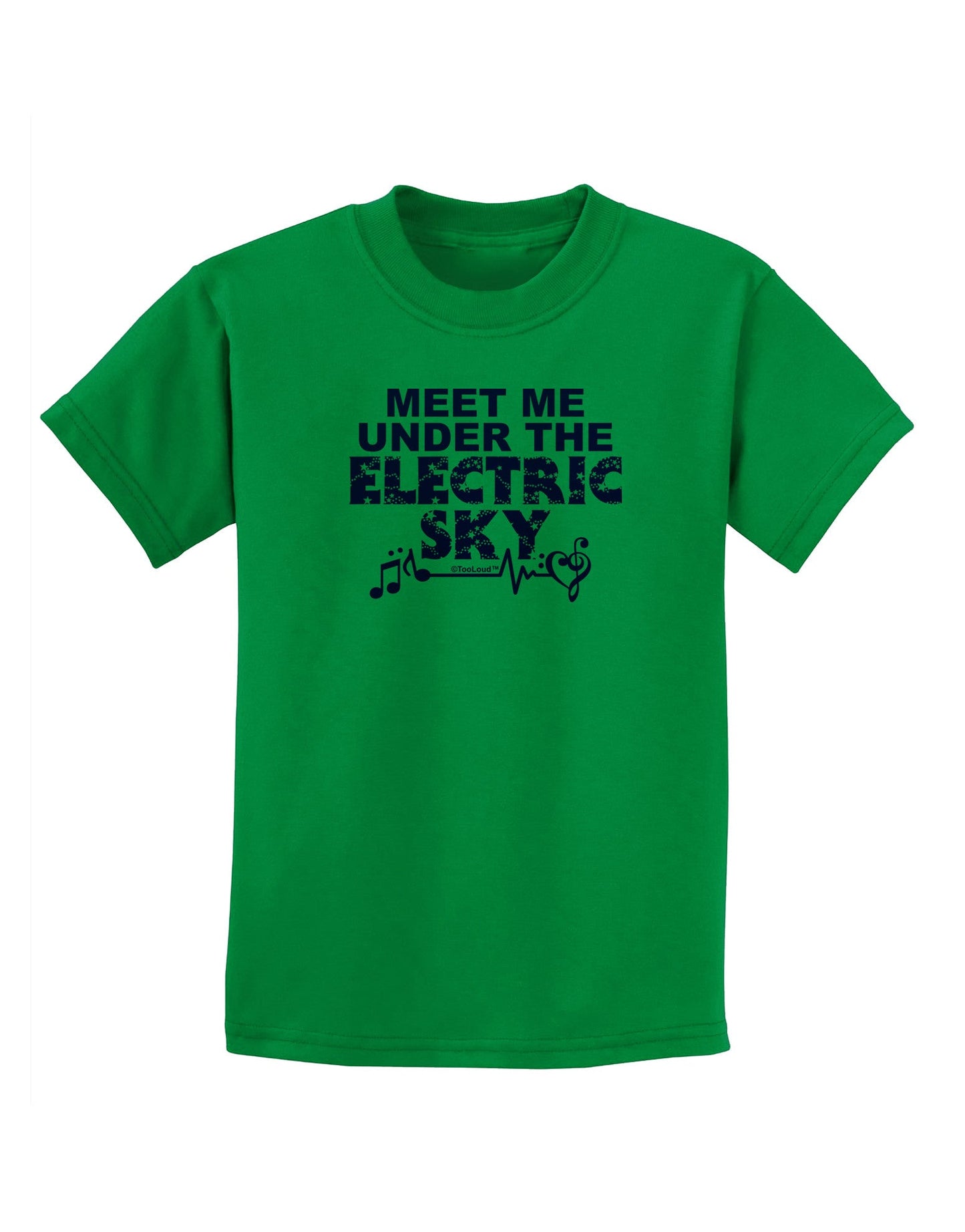 Electric Sky Color Childrens T-Shirt-Childrens T-Shirt-TooLoud-Kelly-Green-X-Small-Davson Sales