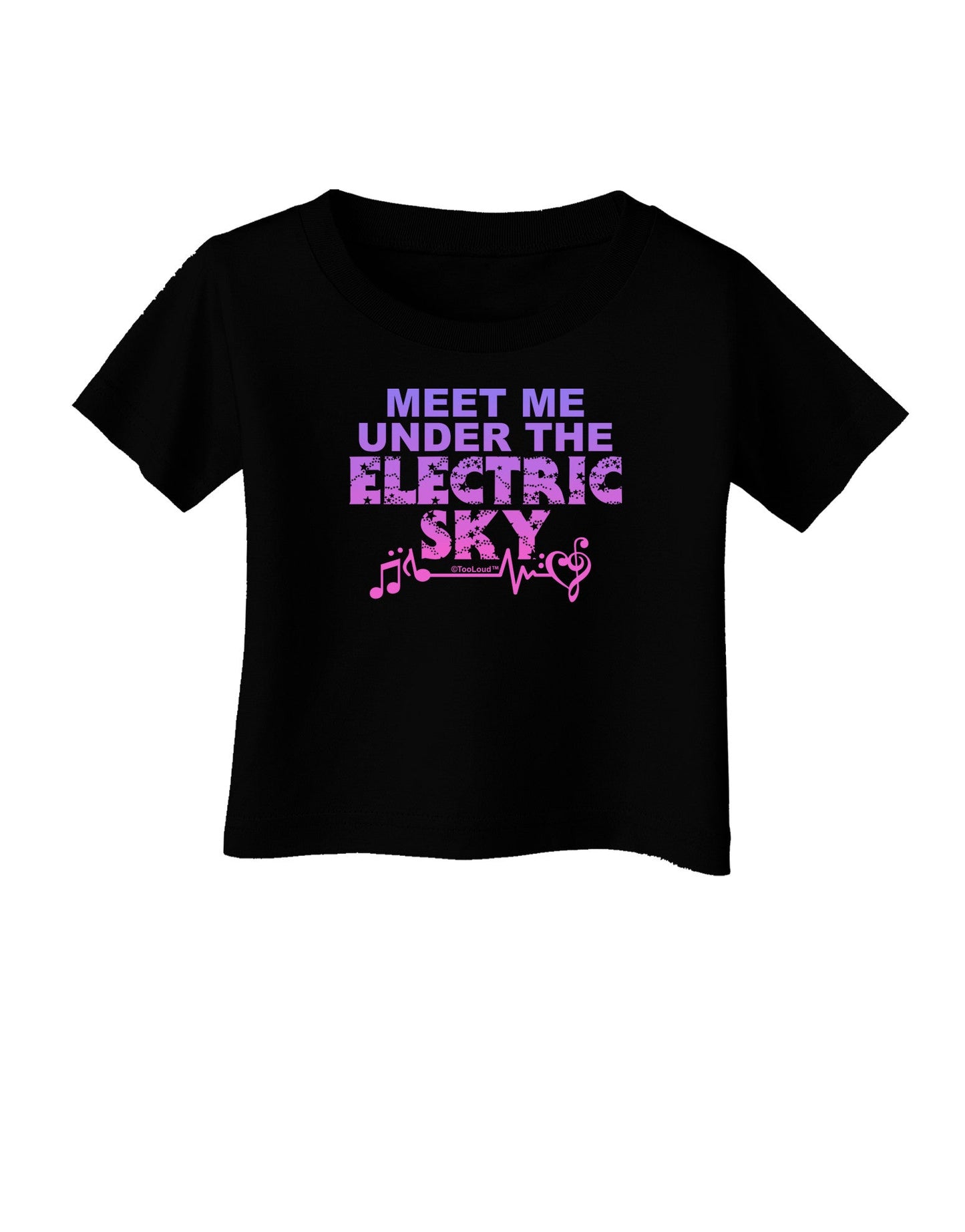 Electric Sky Color Infant T-Shirt Dark-Infant T-Shirt-TooLoud-Black-06-Months-Davson Sales