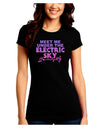 Electric Sky Color Juniors Crew Dark T-Shirt-T-Shirts Juniors Tops-TooLoud-Black-Juniors Fitted Small-Davson Sales