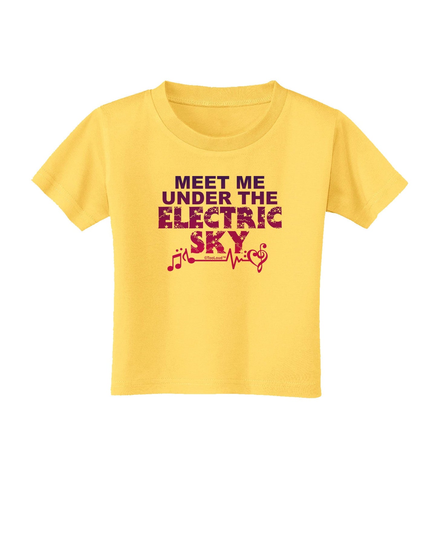Electric Sky Color Toddler T-Shirt-Toddler T-Shirt-TooLoud-Yellow-2T-Davson Sales