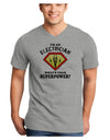 Electrician - Superpower Adult V-Neck T-shirt-Mens V-Neck T-Shirt-TooLoud-HeatherGray-Small-Davson Sales