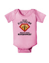 Electrician - Superpower Baby Romper Bodysuit-Baby Romper-TooLoud-Pink-06-Months-Davson Sales
