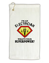 Electrician - Superpower Micro Terry Gromet Golf Towel 16 x 25 inch-Golf Towel-TooLoud-White-Davson Sales