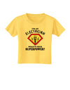 Electrician - Superpower Toddler T-Shirt-Toddler T-Shirt-TooLoud-Yellow-2T-Davson Sales