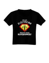 Electrician - Superpower Toddler T-Shirt Dark-Toddler T-Shirt-TooLoud-Black-2T-Davson Sales