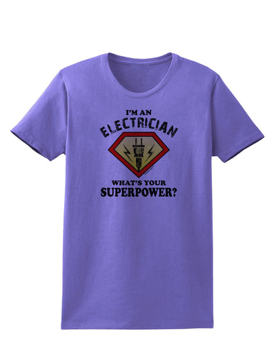 Electrician - Superpower Womens T-Shirt-Womens T-Shirt-TooLoud-Violet-X-Small-Davson Sales