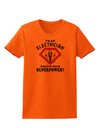 Electrician - Superpower Womens T-Shirt-Womens T-Shirt-TooLoud-Orange-X-Small-Davson Sales