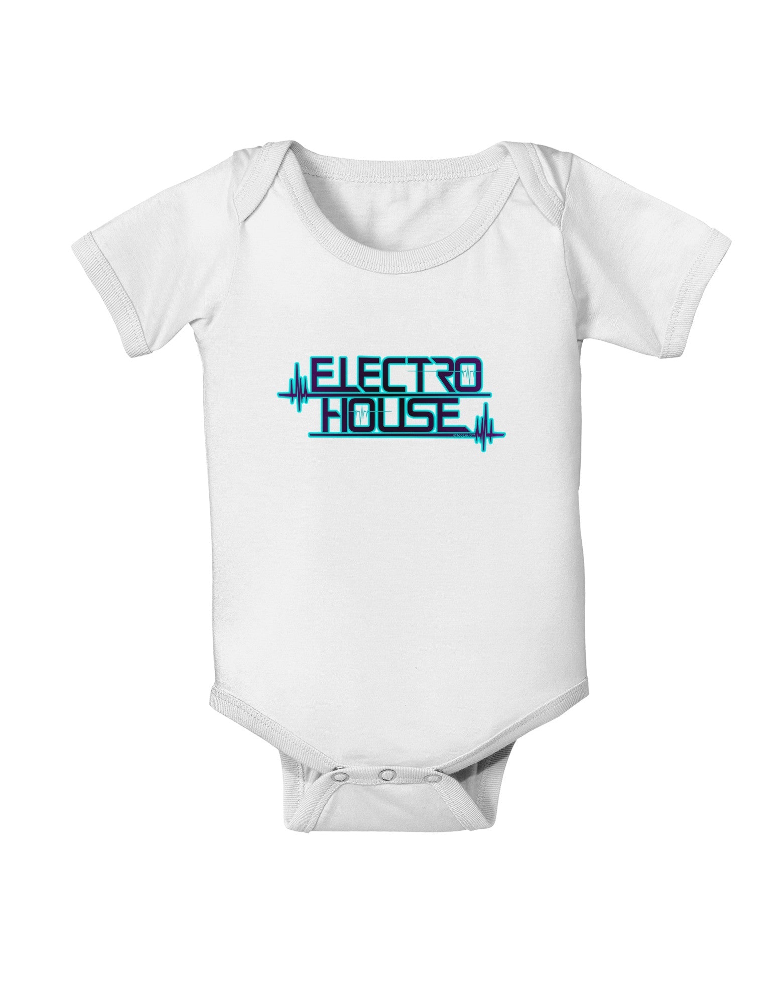 Electro House Bolt Baby Romper Bodysuit-Baby Romper-TooLoud-White-06-Months-Davson Sales