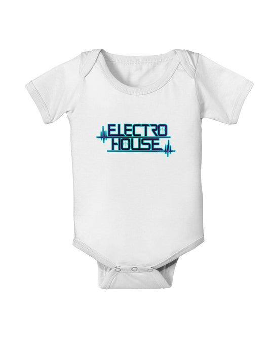 Electro House Bolt Baby Romper Bodysuit-Baby Romper-TooLoud-White-06-Months-Davson Sales