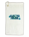 Electro House Bolt Micro Terry Gromet Golf Towel 16 x 25 inch-Golf Towel-TooLoud-White-Davson Sales