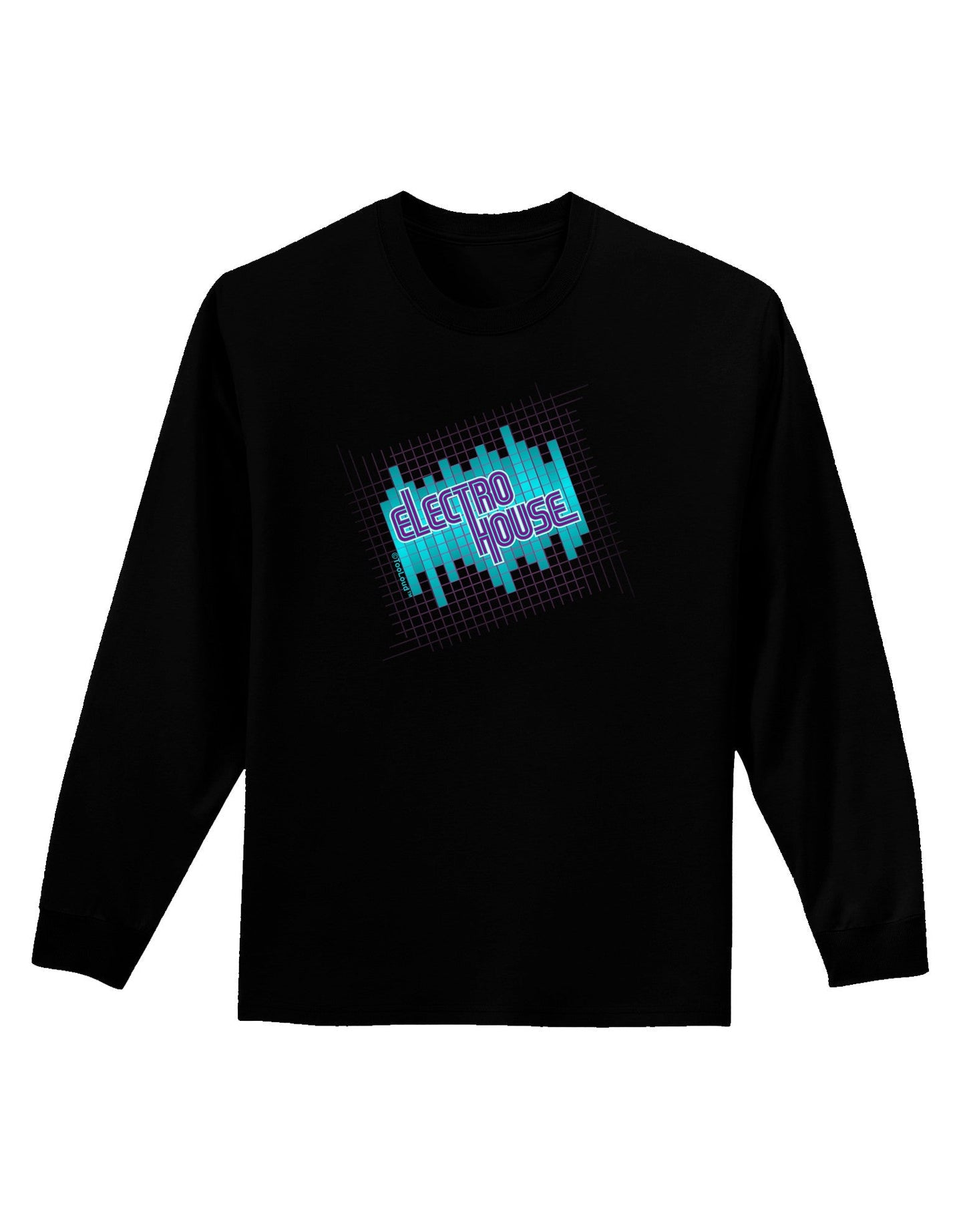 Electro House Equalizer Adult Long Sleeve Dark T-Shirt-TooLoud-Black-Small-Davson Sales