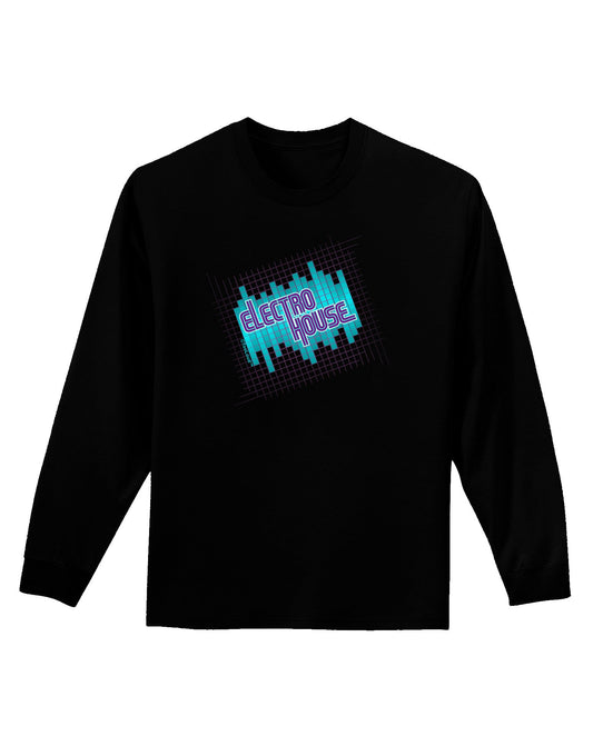 Electro House Equalizer Adult Long Sleeve Dark T-Shirt-TooLoud-Black-Small-Davson Sales