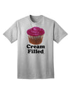 Elegant Cream-Filled Pink Cupcake Design Adult T-Shirt by TooLoud-Mens T-shirts-TooLoud-AshGray-Small-Davson Sales