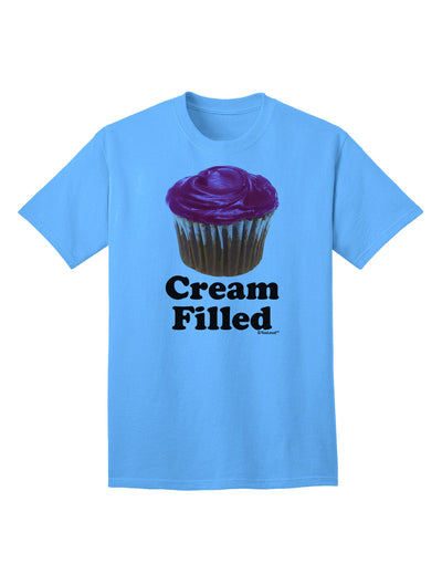 Elegant Cream-Filled Pink Cupcake Design Adult T-Shirt by TooLoud-Mens T-shirts-TooLoud-Aquatic-Blue-Small-Davson Sales