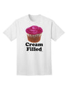 Elegant Cream-Filled Pink Cupcake Design Adult T-Shirt by TooLoud-Mens T-shirts-TooLoud-White-Small-Davson Sales